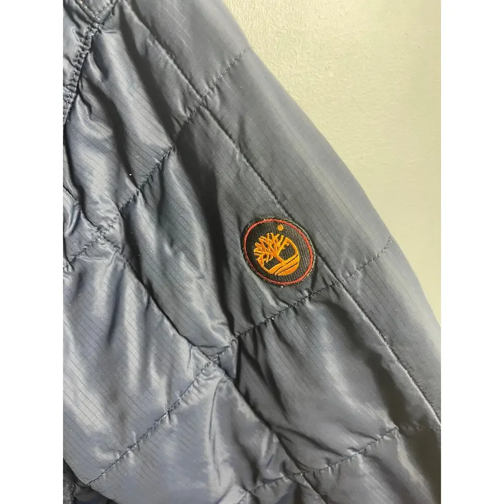 Timberland Weathergear Men's Puffer Jacket XL Navy Blue Red Item